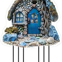 ATORSE House Decorative Garden Stake 2D Yard Art Decor for Bonsai Pathway Landscape Statues & Lawn Ornaments-image-99