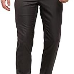 Men Slim Fit Solid Pattern Poly Viscose Blend Flat Front Formal Trouser-picture-0