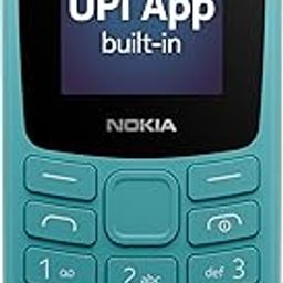 Nokia All-New 105 Single Sim Keypad Phone with Built-in UPI Payments, Long-Lasting Battery, Wireless FM Radio | Cyan-25
