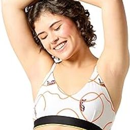 Women's Wirefree Non Padded Printed Bralette | Full Coverage Bra with Adjustable Straps-image-1
