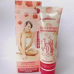 Face & Body Cleansing And Dead Skin Removing Cleansing Scrub Gel Strawberry (100ml)-image-11