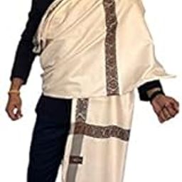 India Men's Woven Border Pure Wool Shawl Men's Woollen Shawl Lohi for Respect, Honour-picture-44