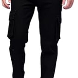 PRJ Men Cargo Jeans II Men Cargo Pants II Black Denim Cargo for Men II Loose Fit Wide Legs II Cargo for Men-image-62
