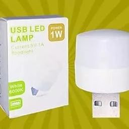 USB LED Mini Bulb 1 W (Pack of 6) Eye Protection Portable Lamp for Reading, Working on PC, Laptop, Power Bank, Bedroom | Light Color - White |-17