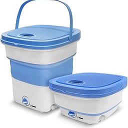 Earboss® Portable Mini Washing Machine & Dryer Reachargeable Lightweight Collapsible Bucket - Perfect for Camping, Travelling, Apartment (2Kg)-image-8