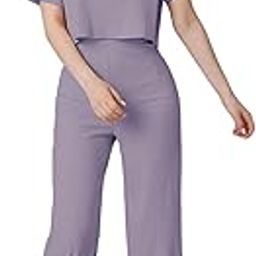 Women Co Ord Set | Ribbed Pajama Set | Casual Wear Pant Top Set | Fancy Co-Ord Set | Pack of 2 | Drop Shoulder Knit Top & Capris Pants Set | Full Pair Set |-image-71