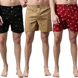 Men's Printed Boxer (Pack of 3) | Soft Elastic Waistband | Breathable Fabric-image-38
