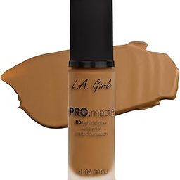 L.A GIRL - HD Pro Matte Foundation-Soft Honey | Medium to full coverage foundation | Long wearing, buildable coverage | Best for normal to oily skin types | Suede-like finish | 30ml-image-27