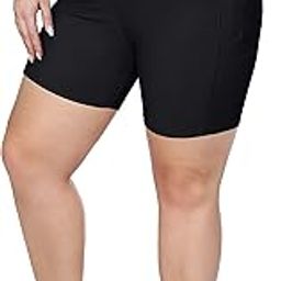 Women's High Waisted Swim Shorts with Pockets Plus Size Bathing Suit Bottoms Long Board Shorts-image-38