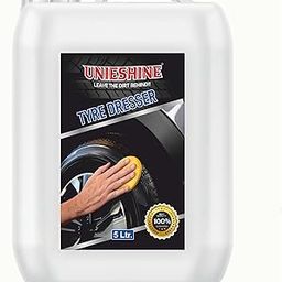 UNIESHINE Tyre Dresser Polish | Original Back to Black Look | Long-Lasting Results | For Cars & Bikes | Prevents Premature Ageing, Dullness | Non-Greasy | Rubber Parts (5 LTR)-picture-13