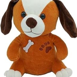 NATKHAT Sitting Dog Plush Toy - 18cm Soft and Cuddly Stuffed Animal | Adorable Pet for Kids-image-2