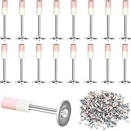 Bitrexup Manual Steel Nail Gun Nails 7.3mm Round Nails Wall Fixing Tool Concrete Ceiling Cable Duct Fixed Slot Fixture Repair Tool Home DIY Nail Gun Accessories (100)-6