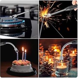 Thaiboomi Zinc Alloy Candle Lighter, USB Charging, 360 Degree Flexible Neck, Multicolour-Any one Colour one Piece with Charging Cable-image-73