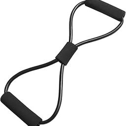 MERISHOPP 8 Shaped Resistance Band Elastic Rope Home Gym Gymnastics Exercise Tube Band Black| Resistance Bands | Workout Bands | Exercise Bands-image-24