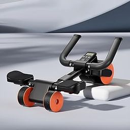 YOGIMOONI 2024 New Ab Wheel Roller With Elbow Support Adjustable Automatic Rebound Abdominal Wheel Roller For Core Work Out Fitness (40L X 18W X 16.5H Centimeters), Multi-13