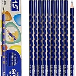 Doms Groove HB/2 Super Dark Graphite Pencil Box Pack | Innovative Groove For Perfect Grip | Free Eraser & Sharpner Inside | Pack of 30 Pencils-11