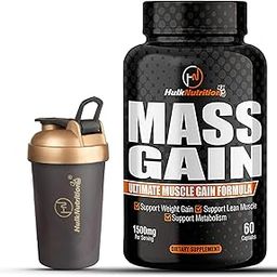 HulkNutrition Bulk Gain Mass & Weight Gainer Capsule for Fast Weight & Muscle Gain, Daily Muscle Building Weight Lifters Supplement for Muscle Growth, Stamina & Strength, For Men & Women - 60 Cap.-image-88