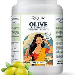 Rubz Olive Hair Spa Cream With The Goodness Of Olive Extract | Reduces Frizz & Smooth | Deep Conditioning Mask For Soft & Healthy Hair | For Men & Women | 1 kg-25