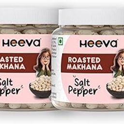 Heeva Roasted Makhana | Foxnut | Salt & Pepper Flavour 100g (Pack of 2) | Healthy Snacks | No Cholesterol | Calcium Rich | Phool Makhana-image-26