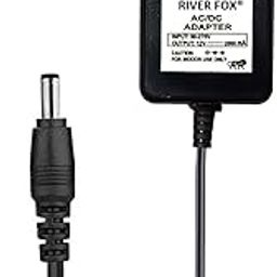 River Fox® Power Adaptor DC 12 Volt 2 Amp AC Input 100-240V Output 12 Volt 2 Amp. Jack 2.1mm X 5.5mm (Black)-30
