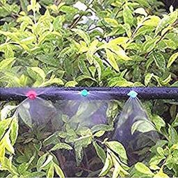 DIY Crafts 80 º 180 º 360 º Degree Refraction Nozzle Garden Irrigation for Plant Spray Mist Sprayer Irrigation Fitting Lawn (12 Pcs Sprinkler Nozzle Kit, Included Pipe + Faucet Connector + Accessory)-image-69