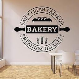 Restaurant Bakery Kitchen Wall Sticker Oil Proof Waterproof Wall Sticker Decal Sticker for Kitchen Hotel Black 40.00 X 40.00 Cm-image-93