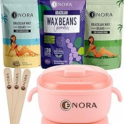 ENORA Premium Waxing Kit for Women - Silicone Wax Warmer for Hair Removal, Eyebrow, Bikini, Legs, Face, Brazilian Wax & More - Machine + 3-Pack Hard Wax Beads (100 g)+ Accessories, Pink-16