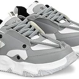 Stylish & Comfortable Casual Shoes for Men & Women | Lightweight Sneakers | Breathable Walking & Running Shoes Grey-image-66