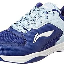 Li-Ning Ultra Speed Non-Marking Badminton Shoe|Indoor Sports|Stability Heel, Prototypical Sole, Lightweight Shoe (Navy Blue/Light Blue,UK 2)-image-78