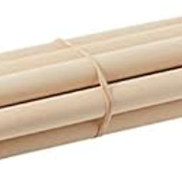 14 inches Wooden Dowel Rods, Set of 10 | Wood Dowels | Solid Hardwood Sticks for Crafting, Macrame, DIY & More | Sanded Smooth, Kiln Dried, Natural Wood, Unfinished-image-97