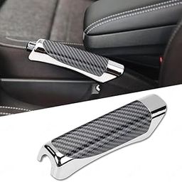 CARIZO ABS Electroplated Carbon Fiber Car Handbrake Grip with Compact & Anti-Slip Design Compatible with Honda City (2008-2011)-19