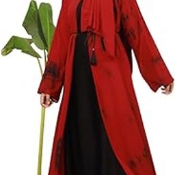 Imported Tie Dye Double Shrug Front Open Inner Abaya for Women-picture-26