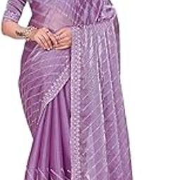 Chiffon Saree with Embroidered Thread Work & Blouse Piece-image-77