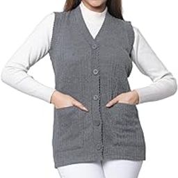 Sleeveless Sweater for Women with Pockets Cardigan Winter wear Sweaters for Ladies Plus Size M to 6XL-image-47