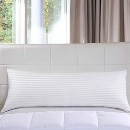 Tishnagi Designer Body Pillow for Side Sleeper, Cuddle, Hug, Pregnancy (White, Long Pillow only)-image-3