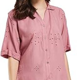 Women's Cotton Blend Embroidered Stylish Shirt (CAT-335)-image-26