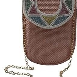 Tickles Fancy Cloth Mobile Pouch with Waist Clip Saree Hook for Women Married Girls (Color: Pink) (Suitable for Mobile Sizes: Below 6.5 Inches)-image-72