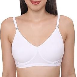 Women's Soft Poly Cotton Non Padded Wirefree Everyday T-Shirt Bra with Adjustable Straps | Seamless Cups Full Coverage Bra for Women Daily Use | Size 32-40, B, C & D Cup-image-20