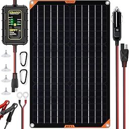 SUNAPEX Solar Battery Charger, 30W 12V Solar Battery Maintainer with Built-in MPPT Controller-24