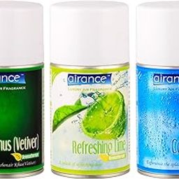 Airance Automatic Room Freshner Air Freshener Spray Perfume Refill - Khus (Vetiver), Refreshing Lime & Cool Splash - 250 ML - Pack Of Three Refills-image-51