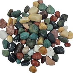 Foodie Puppies Natural Polish Mix Stone Pebbles - (900gm) Mix Granite Stone Decorative Substrate for Aquariums, Fish Bowls, Turtle Tanks, Terrariums, Succulents, Garden Pots-17