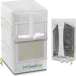 2 White Heavy Weight Waterproof UV Protection Speaker Covers for Outdoor Speakers with Sound Flap - fits Definitive Technology AW 6500, Klipsch AW-650, Polk Audio 8, Pyle PDWR64BTB/W Speakers-image-4