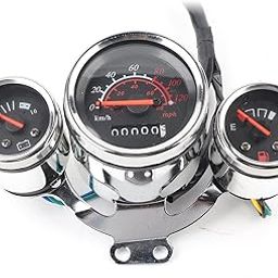 Acouto Motorcycle Instrument Kit,Motorcycle Instrument Digital Tachometer Speedometer Odometer Meter Gauge Kit-21