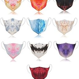 Tie-Dye Fashion Print Cloth Face Mask Combo Washable Masks for Unisex-image-17