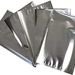 100piece Aluminium foil Silver Pouches for Food, Tea, Juice Packaging Hot & Cold Silver Storage Pouch… (8x10)-image-42