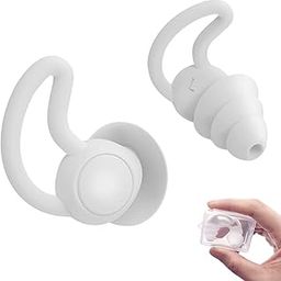 PROBEROS 1 Pair Ear Plugs for Swimming Sleeping Flight Travel, 3-Layer Shark Fin and Anti-drop Design Reusable Silicone Swimming Ear Plugs for Men Women, Waterproof and Noise Reduction-image-40