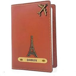 Customised Passport Cover Holder with Personalized Name Charm Leather Passport Cover Holder for Men Women (Tan) - Customized Passport Holder for Gift-picture-11