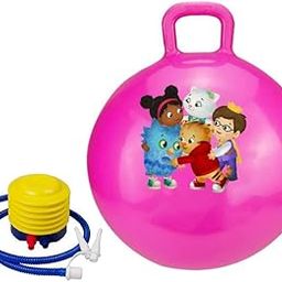 NYTRYD Hopper Ball for Kids with Bouncy Handle, Stickers, More Space Hopper with Pump - Diameter 65 cm, Ages 3-6 (Pink)-image-23