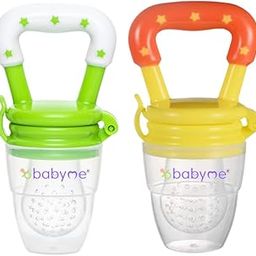 Babyme Silicone Food/Pacifier/Feeder for Babies, Fruit Nibbler for 6 to 12 Months, Teether for Infant Baby, BPA Free, Blue (Green+Yellow)-image-22