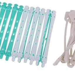 12 Pieces Hair Curler Clamps Hairdreser Perm Rods Hair Styling DIY Tools 9 x 0.8 cm-image-75